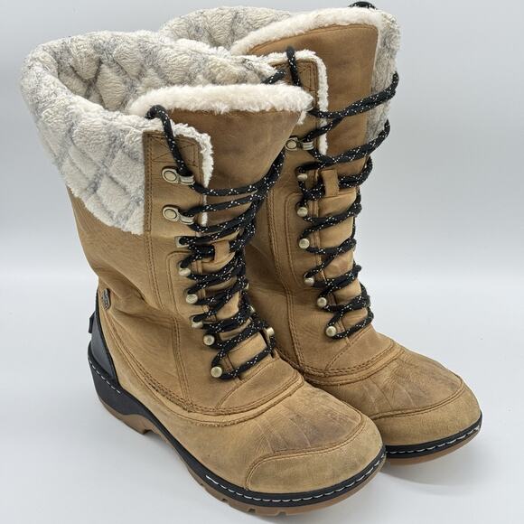 Sorel Womens Whistler Tall Boots Leather 8 Brown Snow Winter Waterproof Out-Dry - Picture 1 of 15